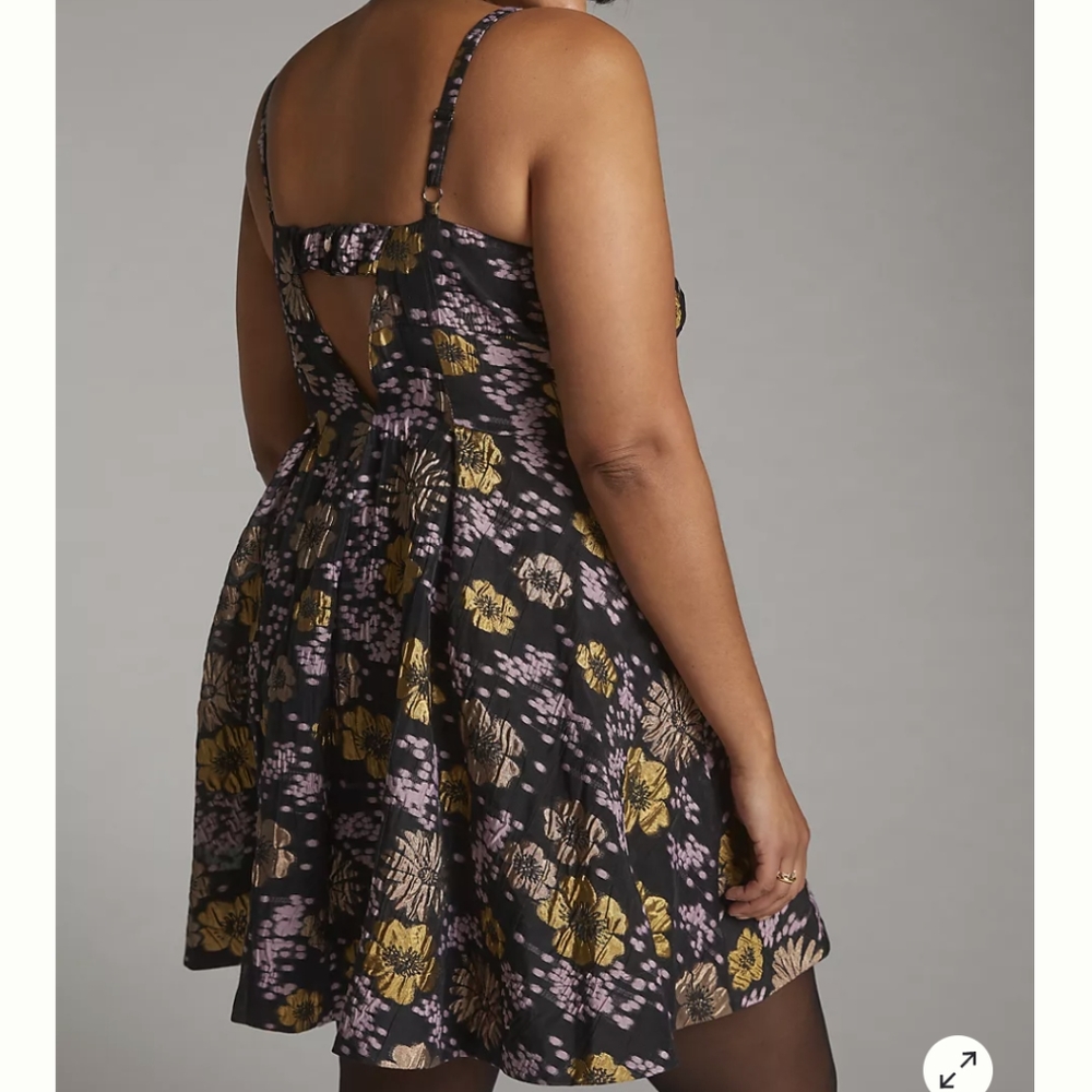♥️NWT ANTHROPOLOGIE Jacquard A-Line Mini Dress - Picture 7 of 7